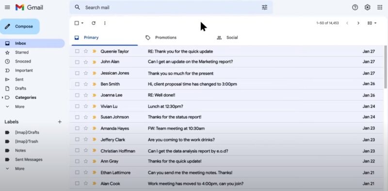 Gmail User Interface